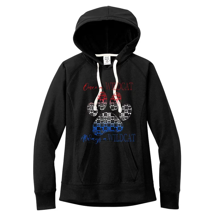 One A Wildcats Always In A Paw Print Women's Fleece Hoodie