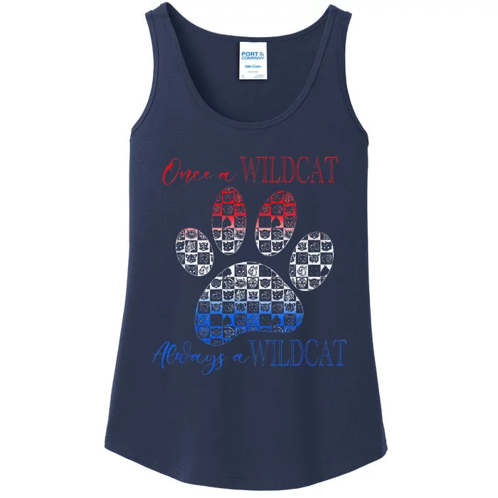 One A Wildcats Always In A Paw Print Ladies Essential Tank