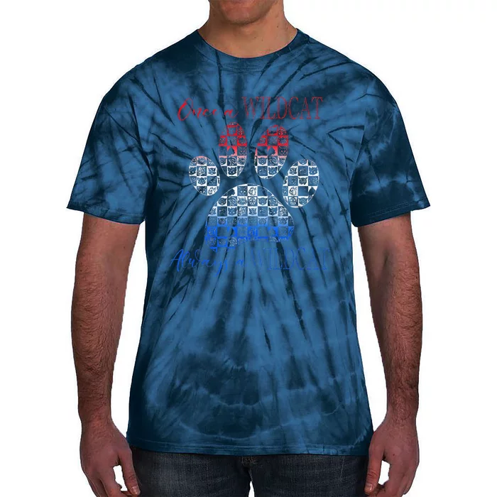 One A Wildcats Always In A Paw Print Tie-Dye T-Shirt