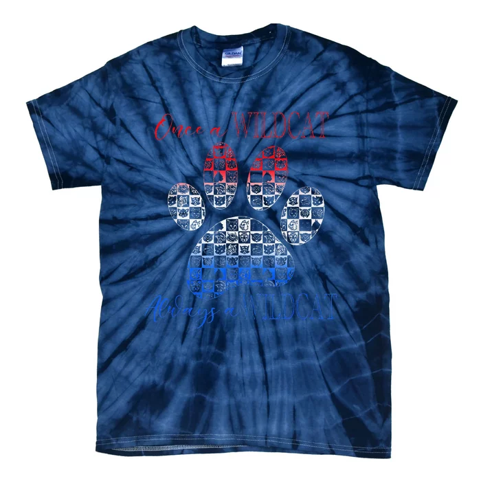 One A Wildcats Always In A Paw Print Tie-Dye T-Shirt