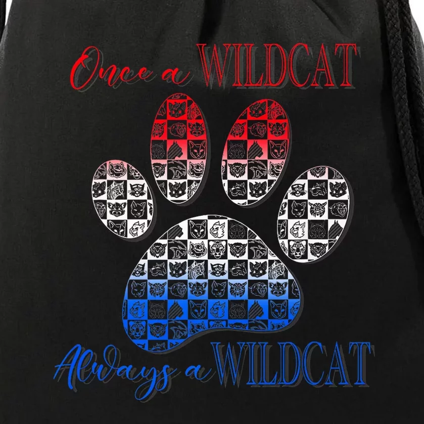 One A Wildcats Always In A Paw Print Drawstring Bag