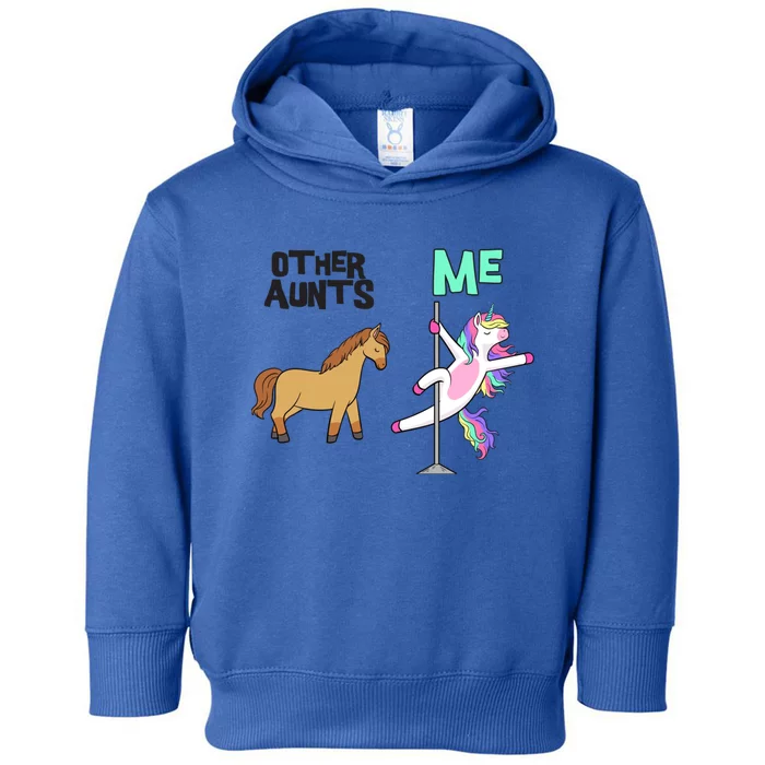 Other Aunt While Me Sparkle Unicorn Dancing Cute Gift Toddler Hoodie