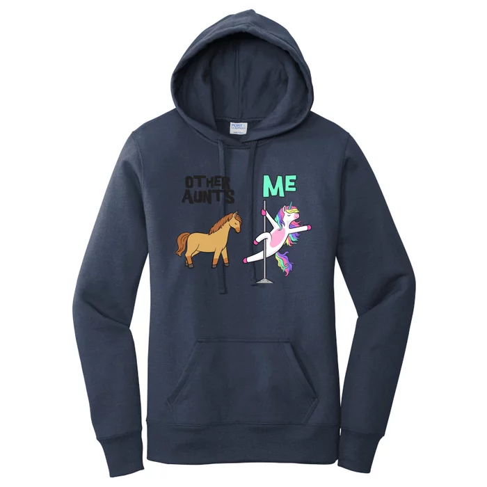 Other Aunt While Me Sparkle Unicorn Dancing Cute Gift Women's Pullover Hoodie