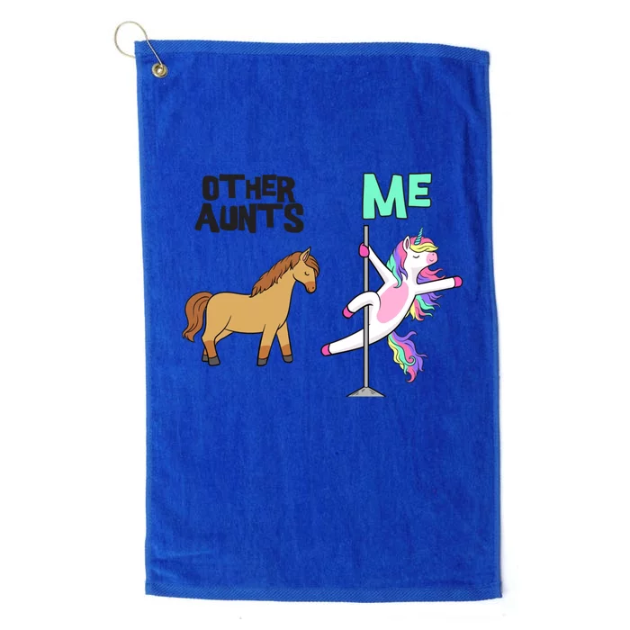 Other Aunt While Me Sparkle Unicorn Dancing Cute Gift Platinum Collection Golf Towel