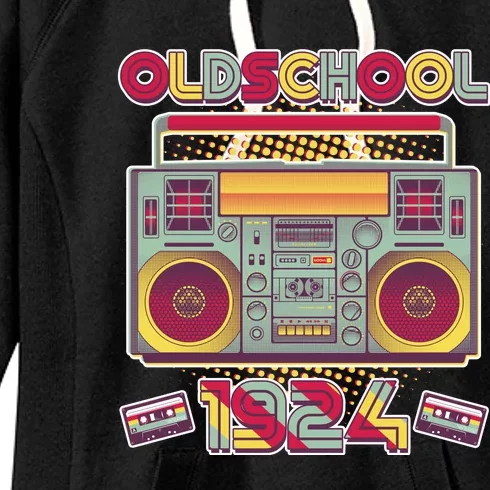 Oldschool Boombox 1924 100th Birthday Women's Fleece Hoodie