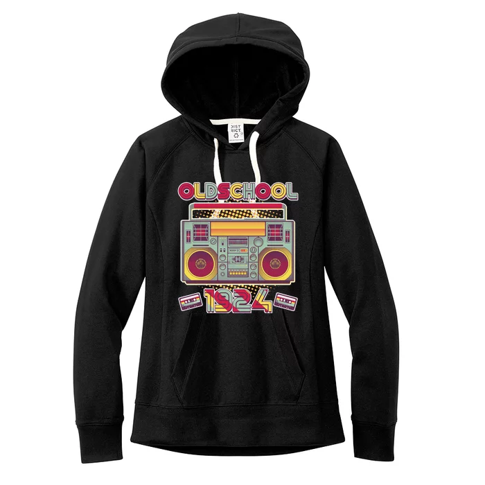 Oldschool Boombox 1924 100th Birthday Women's Fleece Hoodie