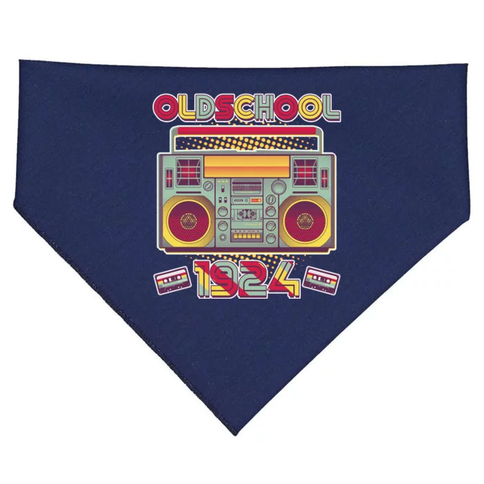 Oldschool Boombox 1924 100th Birthday USA-Made Doggie Bandana