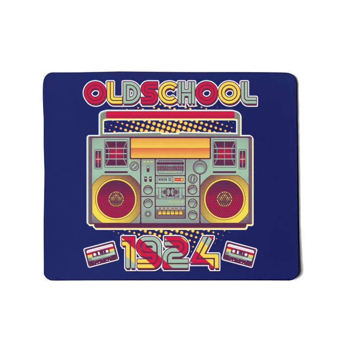 Oldschool Boombox 1924 100th Birthday Mousepad