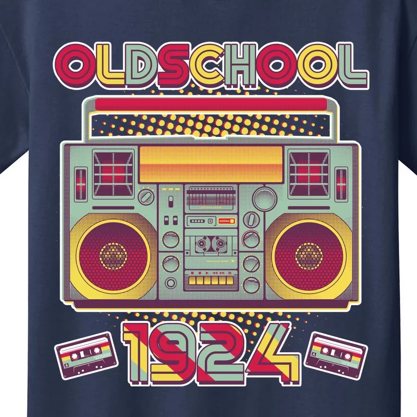 Oldschool Boombox 1924 100th Birthday Kids T-Shirt