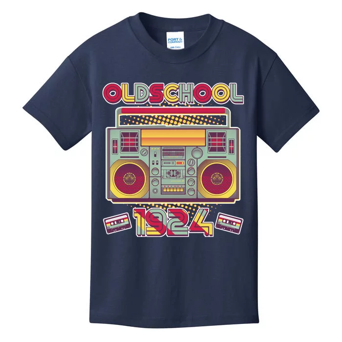 Oldschool Boombox 1924 100th Birthday Kids T-Shirt