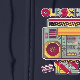 Oldschool Boombox 1924 100th Birthday Full Zip Hoodie