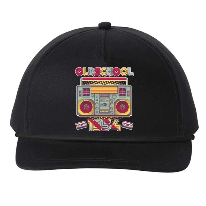 Oldschool Boombox 1954 70th Birthday Snapback Five-Panel Rope Hat