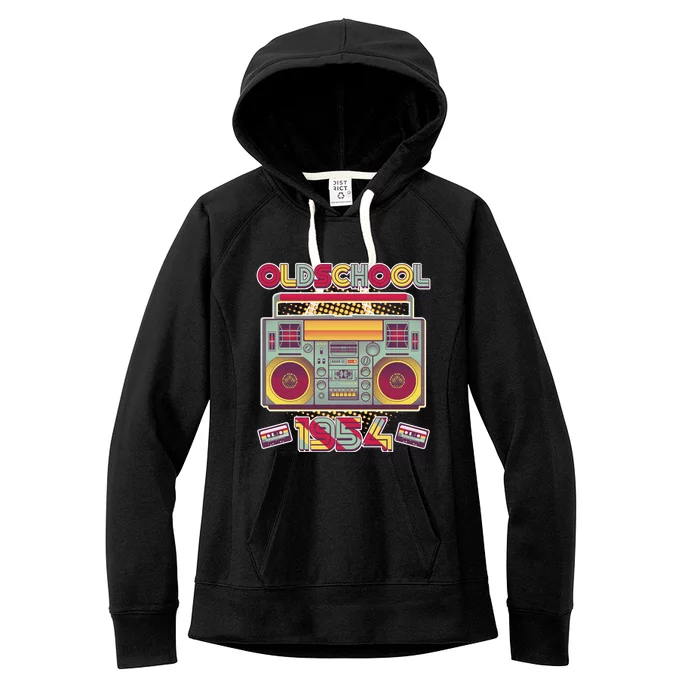 Oldschool Boombox 1954 70th Birthday Women's Fleece Hoodie