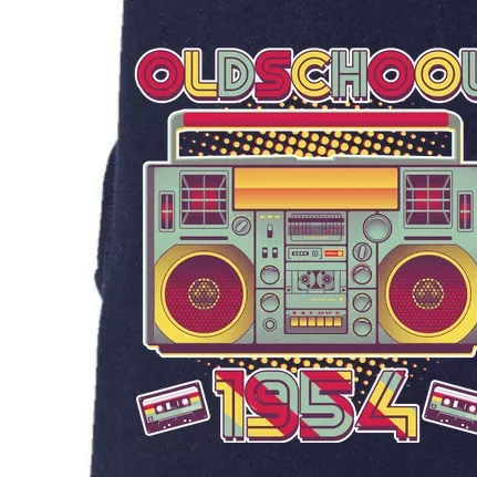 Oldschool Boombox 1954 70th Birthday Doggie 3-End Fleece Hoodie