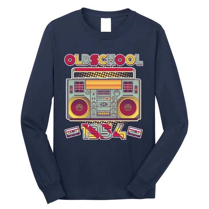 Oldschool Boombox 1954 70th Birthday Long Sleeve Shirt