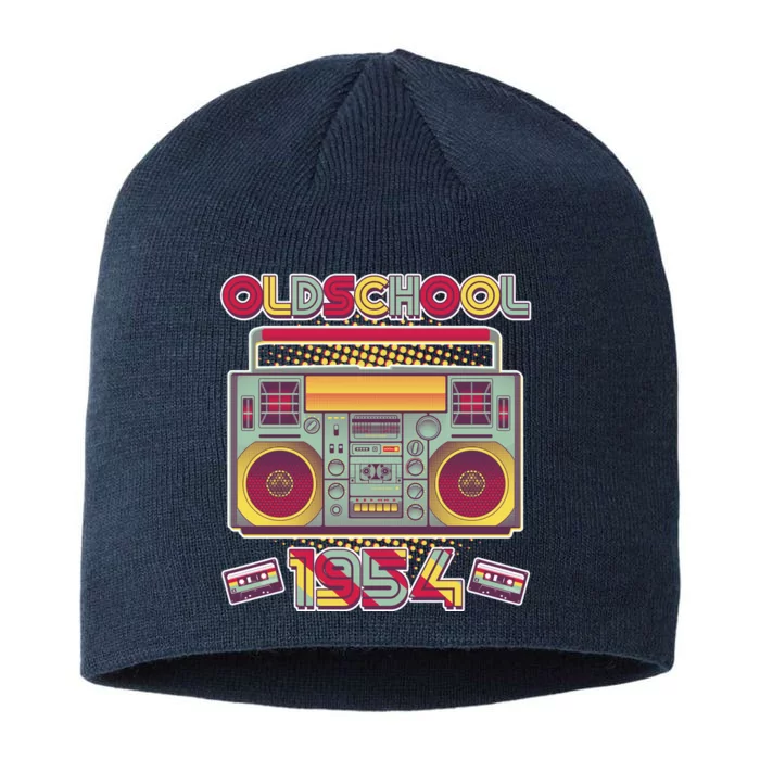 Oldschool Boombox 1954 70th Birthday 8 1/2in Sustainable Knit Beanie