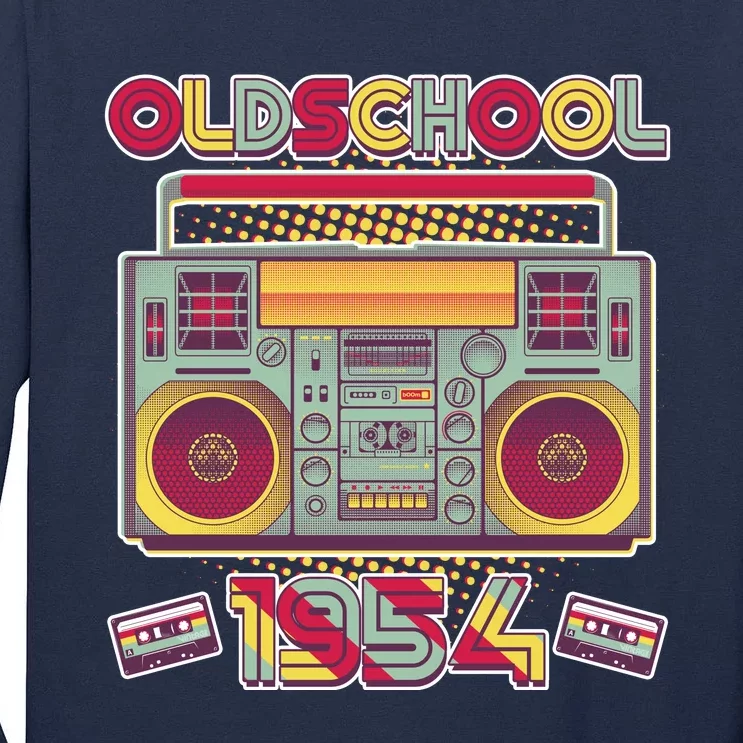 Oldschool Boombox 1954 70th Birthday Tall Long Sleeve T-Shirt