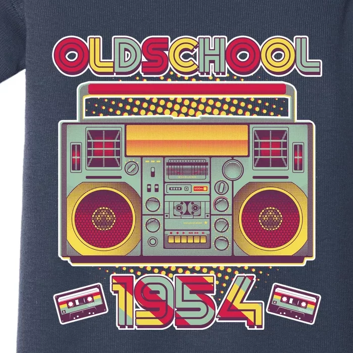 Oldschool Boombox 1954 70th Birthday Baby Bodysuit