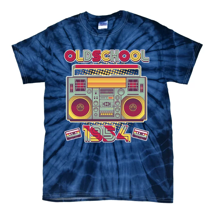 Oldschool Boombox 1954 70th Birthday Tie-Dye T-Shirt