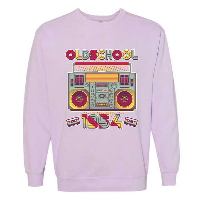 Oldschool Boombox 1954 70th Birthday Garment-Dyed Sweatshirt