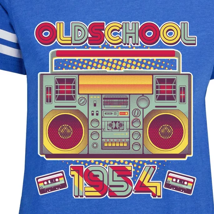 Oldschool Boombox 1954 70th Birthday Enza Ladies Jersey Football T-Shirt