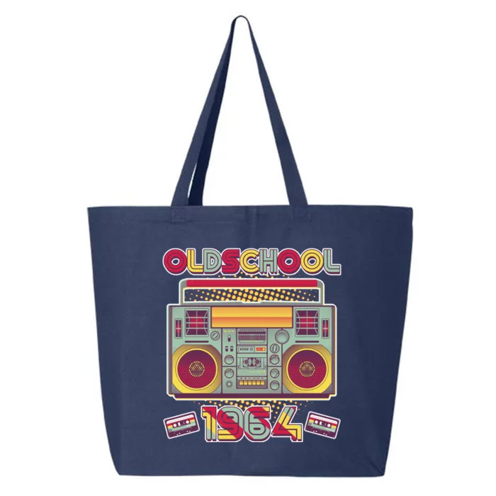 Oldschool Boombox 1964 60th Birthday 25L Jumbo Tote