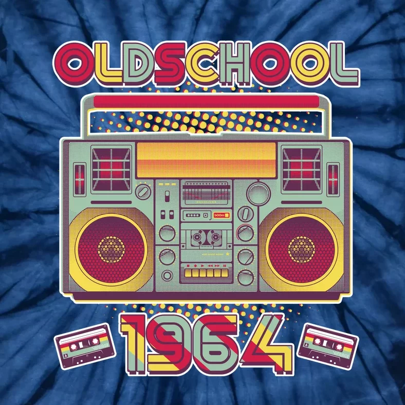 Oldschool Boombox 1964 60th Birthday Tie-Dye T-Shirt