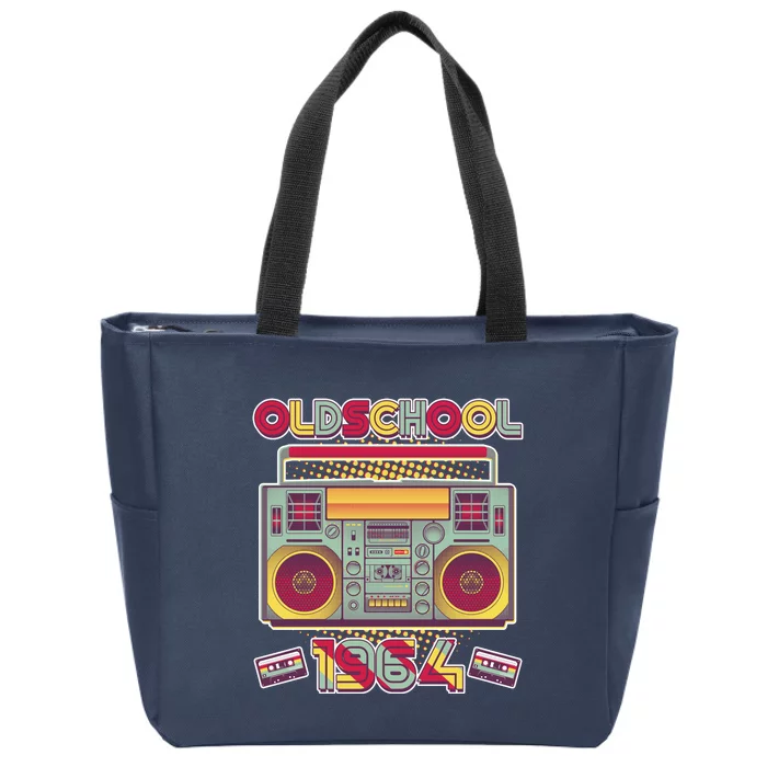 Oldschool Boombox 1964 60th Birthday Zip Tote Bag