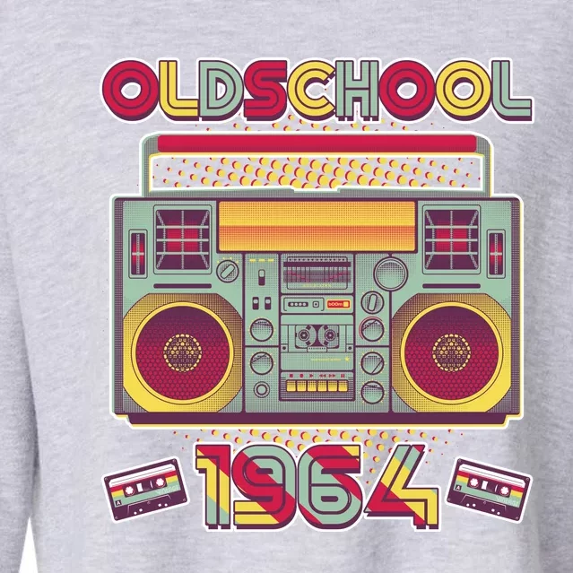 Oldschool Boombox 1964 60th Birthday Cropped Pullover Crew