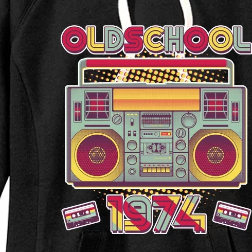 Oldschool Boombox 1974 50th Birthday Women's Fleece Hoodie