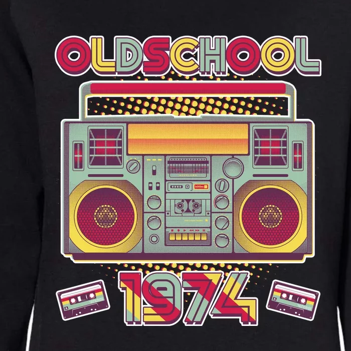 Oldschool Boombox 1974 50th Birthday Womens California Wash Sweatshirt