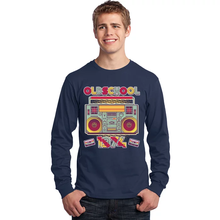 Oldschool Boombox 1974 50th Birthday Long Sleeve Shirt