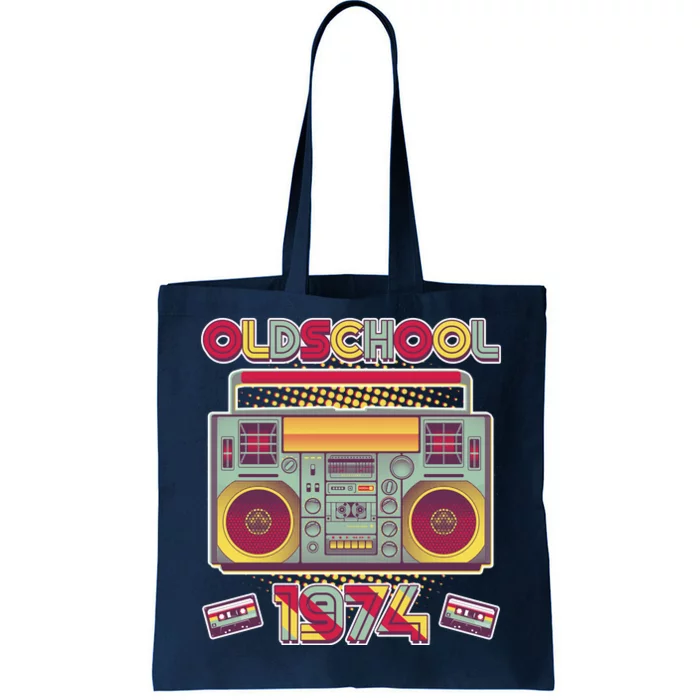 Oldschool Boombox 1974 50th Birthday Tote Bag