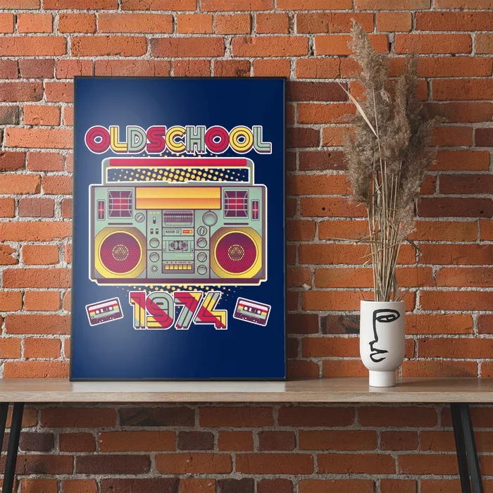 Oldschool Boombox 1974 50th Birthday Poster