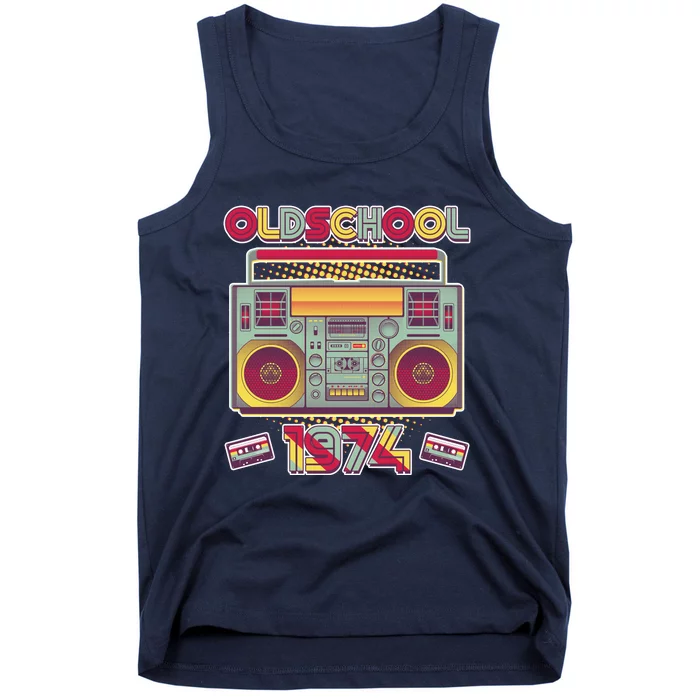 Oldschool Boombox 1974 50th Birthday Tank Top