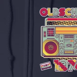 Oldschool Boombox 1974 50th Birthday Full Zip Hoodie