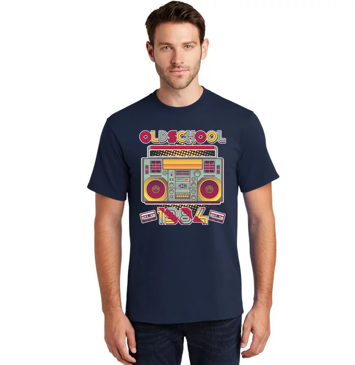 Oldschool Boombox 1984 40th Birthday Tall T-Shirt