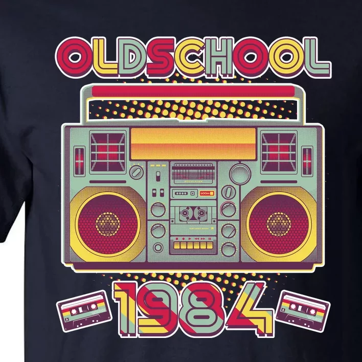 Oldschool Boombox 1984 40th Birthday Tall T-Shirt