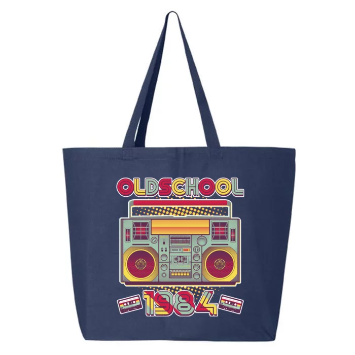 Oldschool Boombox 1984 40th Birthday 25L Jumbo Tote