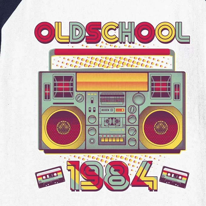 Oldschool Boombox 1984 40th Birthday Baseball Sleeve Shirt