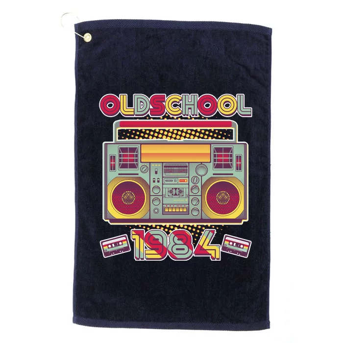 Oldschool Boombox 1984 40th Birthday Platinum Collection Golf Towel