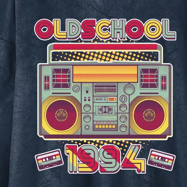 Oldschool Boombox 1994 30th Birthday Hooded Wearable Blanket