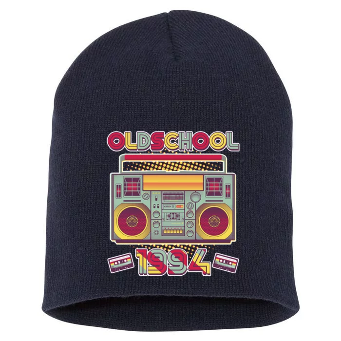 Oldschool Boombox 1994 30th Birthday Short Acrylic Beanie