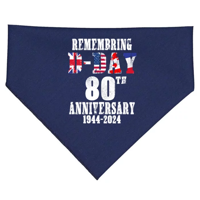 Omaha Beach 1944 Dday 2024 80th Anniversary Normandy USA-Made Doggie Bandana