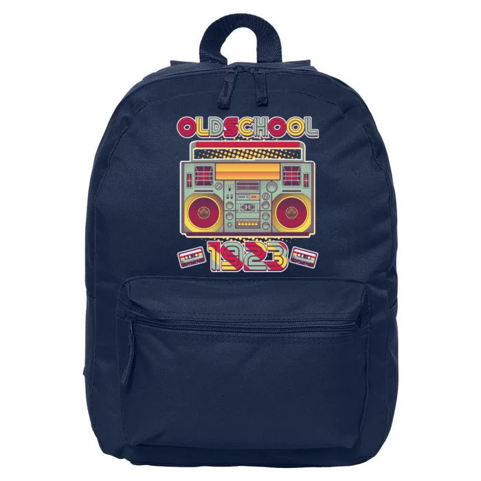 Oldschool Boombox 1923 100th Birthday 16 in Basic Backpack