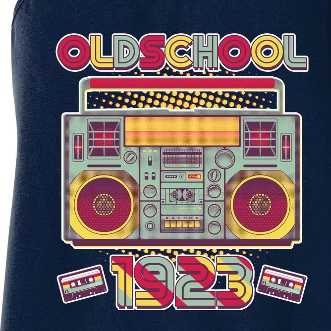 Oldschool Boombox 1923 100th Birthday Women's Racerback Tank