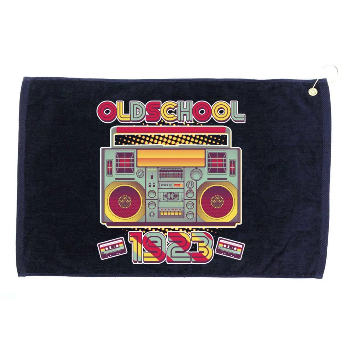 Oldschool Boombox 1923 100th Birthday Grommeted Golf Towel