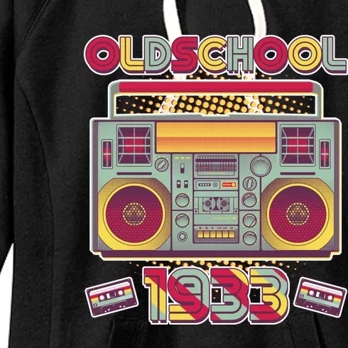 Oldschool Boombox 1933 90th Birthday Women's Fleece Hoodie