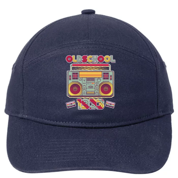 Oldschool Boombox 1933 90th Birthday 7-Panel Snapback Hat