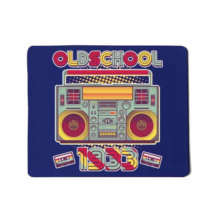 Oldschool Boombox 1933 90th Birthday Mousepad